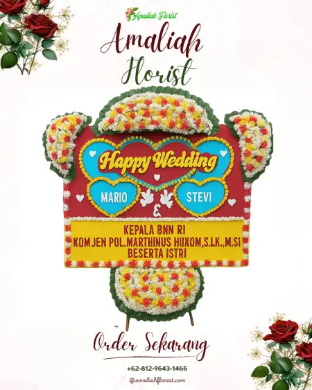 Papan Bunga Pernikahan Tenajar Kidul